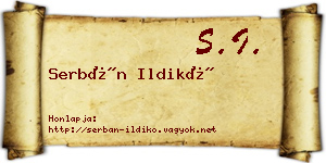 Serbán Ildikó névjegykártya